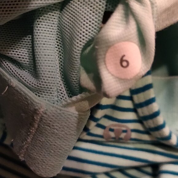 Lululemon Racer Back Top In Mint green Stripes SIZE 6 - Picture 3 of 4